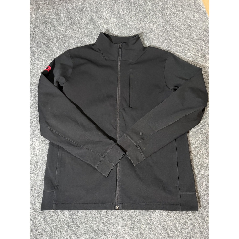 Lululemon Jacket Mens XL Black Full Zip Softshell Athletic Collared Running